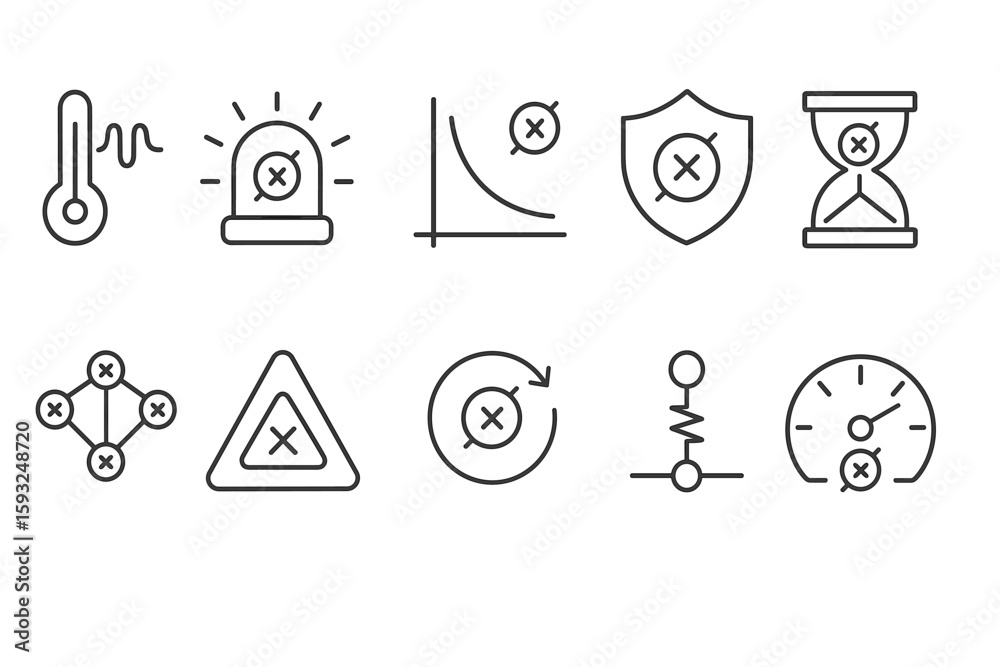 Fototapeta premium Science and technology line icon set. research, innovation, data outline collection