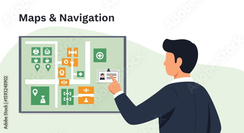 Interactive Workplace Map For Employee Navigation And Resource Location Assistance
