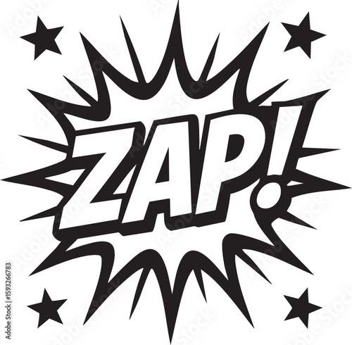 Slam! comic book sound effect in a pop art explosion bubble. Vector graphic illustration of an onomatopoeia word for action and impact.