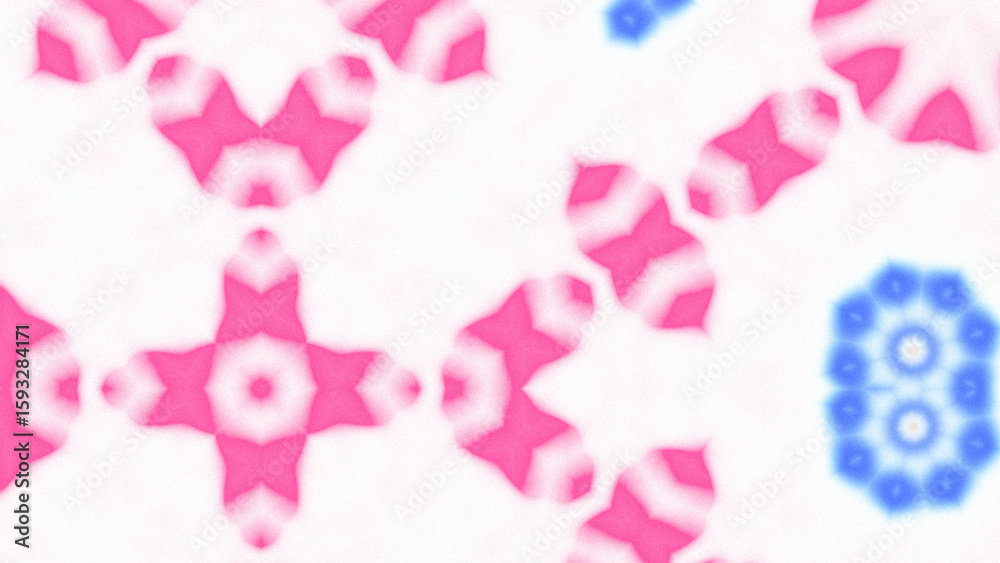 Fototapeta premium Abstract Radiant Burst with Soft Grain Texture, Symmetrical Glow Pattern in Psychedelic Style, Radiating Circular Abstract with Subtle Noise, Kaleidoscopic Starburst with Gradient Flow