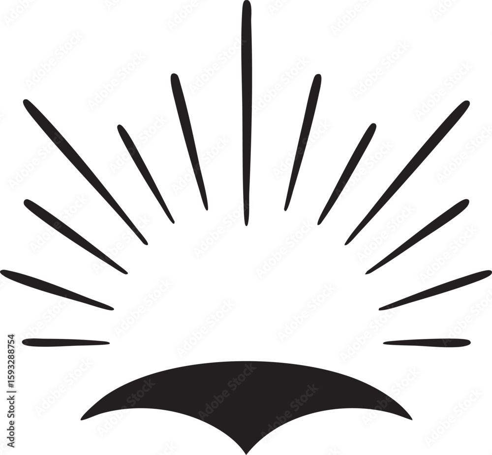 Fototapeta premium Radiant Sunburst Graphic Design