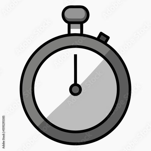 Simple stopwatch icon with shadow
