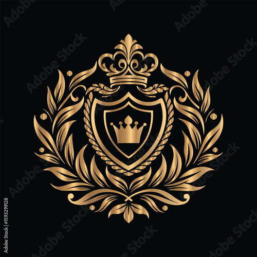 Vector set of gold vintage frames. Elegant element for design in Eastern style, place for text. Floral golden border. Lace illustration for invitations and greeting cards.