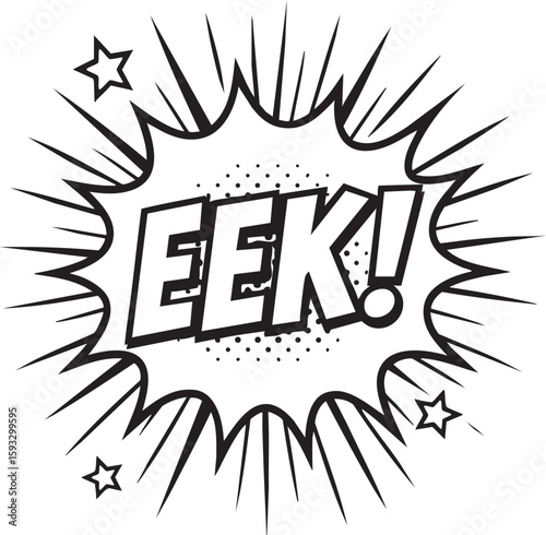 Monochrome pop art illustration of the phrase 'Oh No!' in a comic book style explosion bubble.