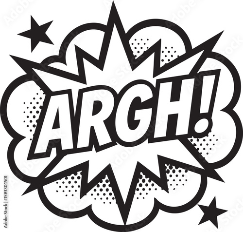 Comic Book Burst Effect A Graphic Illustration of Exasperation and Frustration