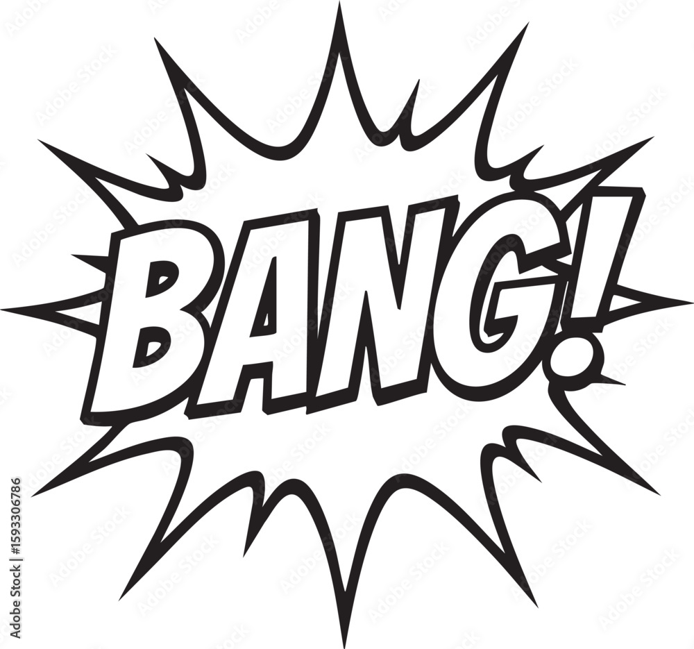 Fototapeta premium Comic Book Explosion - Dynamic 'BANG!' Speech Bubble Illustration