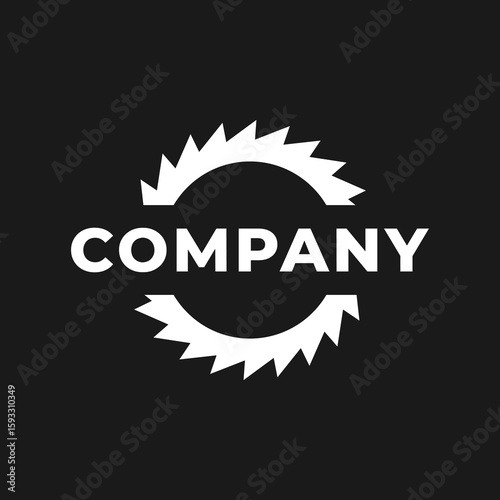 saw blade logo design, symbol, icon, vector, industry, vintage, wood sawing logo, carpentry	