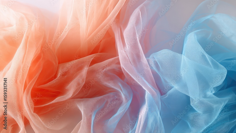 Obraz premium Soft, flowing fabrics in ombre colors