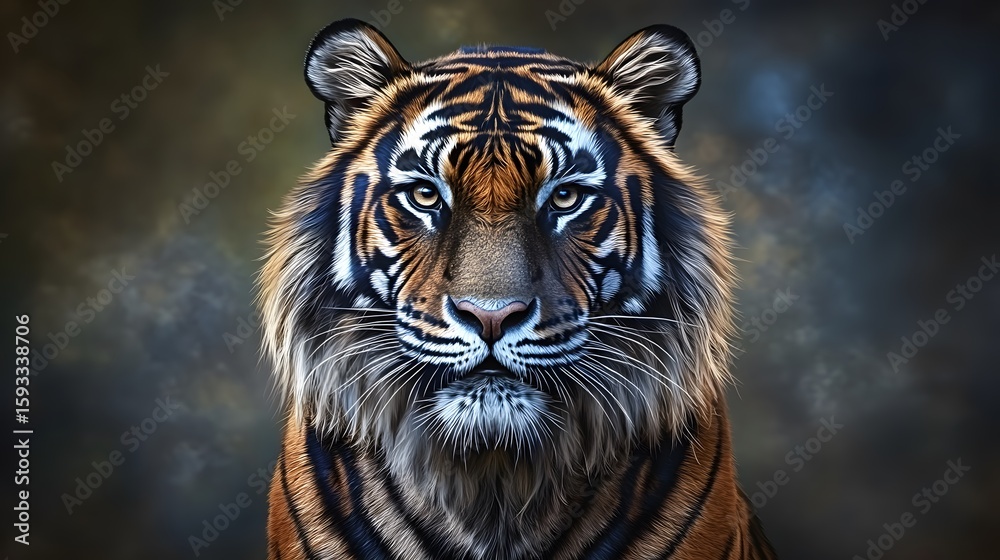 Fototapeta premium Majestic Sumatran Tiger Portrait, Wildlife Animal