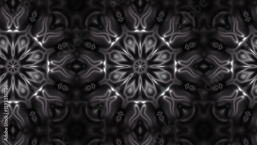 Abstract Radiant Burst with Soft Grain Texture, Symmetrical Glow Pattern in Psychedelic Style, Radiating Circular Abstract with Subtle Noise, Kaleidoscopic Starburst with Gradient Flow