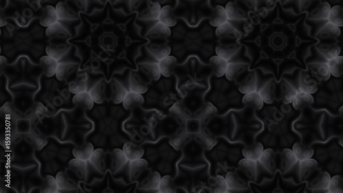 Abstract Radiant Burst with Soft Grain Texture, Symmetrical Glow Pattern in Psychedelic Style, Radiating Circular Abstract with Subtle Noise, Kaleidoscopic Starburst with Gradient Flow