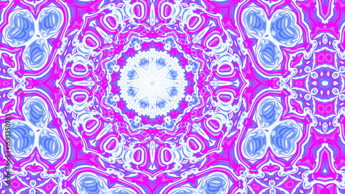 Abstract Radiant Burst with Soft Grain Texture, Symmetrical Glow Pattern in Psychedelic Style, Radiating Circular Abstract with Subtle Noise, Kaleidoscopic Starburst with Gradient Flow