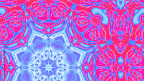 Abstract Radiant Burst with Soft Grain Texture, Symmetrical Glow Pattern in Psychedelic Style, Radiating Circular Abstract with Subtle Noise, Kaleidoscopic Starburst with Gradient Flow
