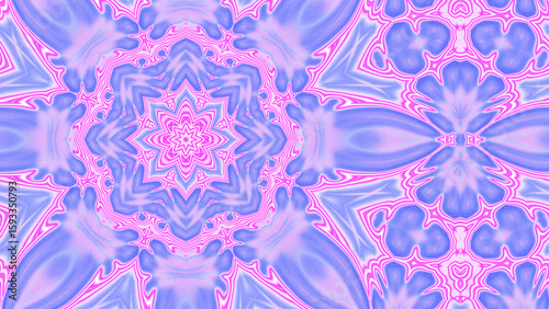 Abstract Radiant Burst with Soft Grain Texture, Symmetrical Glow Pattern in Psychedelic Style, Radiating Circular Abstract with Subtle Noise, Kaleidoscopic Starburst with Gradient Flow