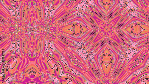 Abstract Radiant Burst with Soft Grain Texture, Symmetrical Glow Pattern in Psychedelic Style, Radiating Circular Abstract with Subtle Noise, Kaleidoscopic Starburst with Gradient Flow