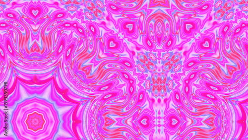 Abstract Radiant Burst with Soft Grain Texture, Symmetrical Glow Pattern in Psychedelic Style, Radiating Circular Abstract with Subtle Noise, Kaleidoscopic Starburst with Gradient Flow