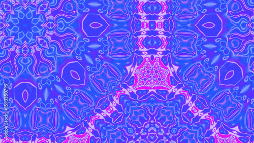 Abstract Radiant Burst with Soft Grain Texture, Symmetrical Glow Pattern in Psychedelic Style, Radiating Circular Abstract with Subtle Noise, Kaleidoscopic Starburst with Gradient Flow