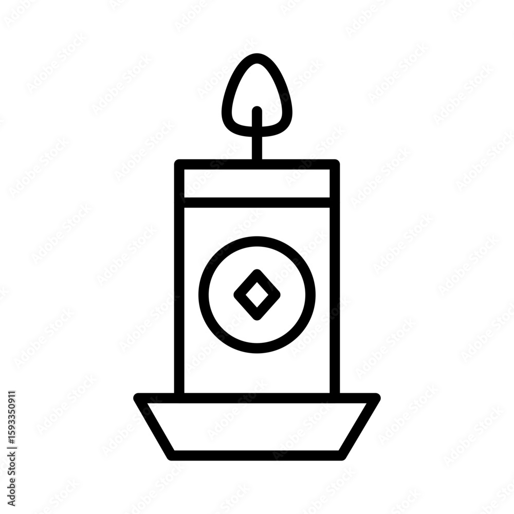 Obraz premium candlelight flame birthday