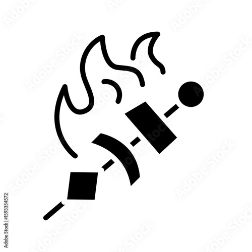 bbq skewer icon element	
