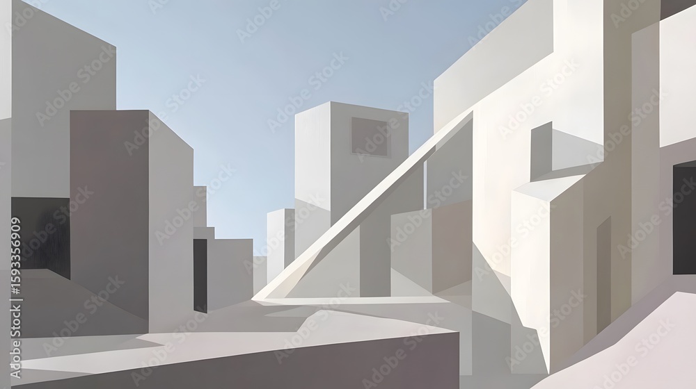Modern Minimalist Cityscape Architectural Design Modern Minimalist Cityscape Architectural Design