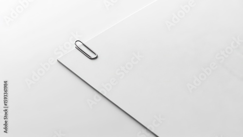 Blank paper with clip