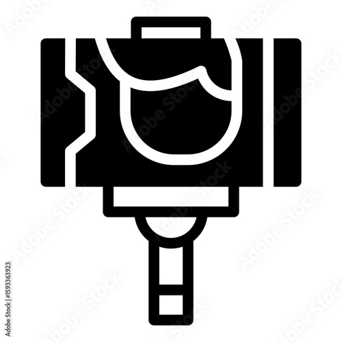 vlog outline black icon style	