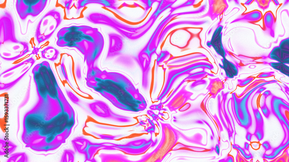 Fototapeta premium Fluid Marble Texture with Organic Flow, Abstract Liquid Pattern with Wavy Structure, Melted Surface Design with Soft Transitions, Psychedelic Swirl Texture with Marble Effect