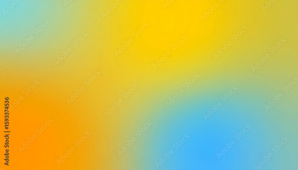 Obraz premium Soft gradient abstract background with vibrant yellow, orange, and blue hues creating a modern and smooth color transition.
