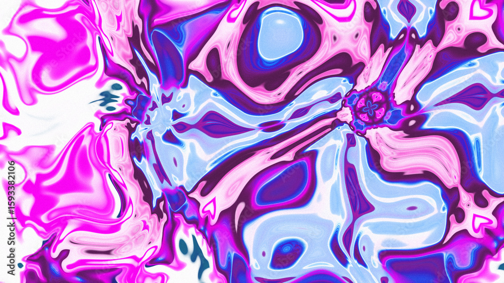 Fototapeta premium Fluid Marble Texture with Organic Flow, Abstract Liquid Pattern with Wavy Structure, Melted Surface Design with Soft Transitions, Psychedelic Swirl Texture with Marble Effect