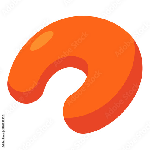 Orange u shaped pillow for travel comfort