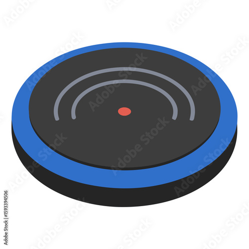 Modern smart speaker with blue accent and signal indicator
