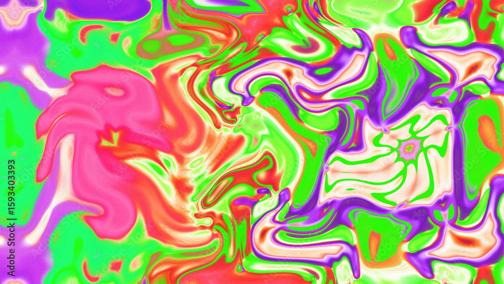 Fototapeta premium Fluid Marble Texture with Organic Flow, Abstract Liquid Pattern with Wavy Structure, Melted Surface Design with Soft Transitions, Psychedelic Swirl Texture with Marble Effect