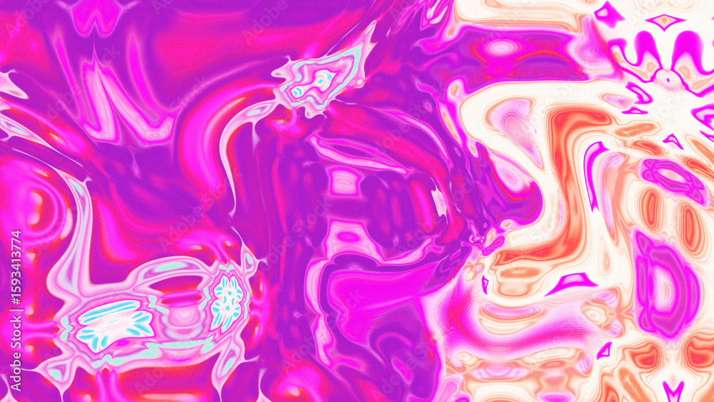 Fototapeta premium Fluid Marble Texture with Organic Flow, Abstract Liquid Pattern with Wavy Structure, Melted Surface Design with Soft Transitions, Psychedelic Swirl Texture with Marble Effect