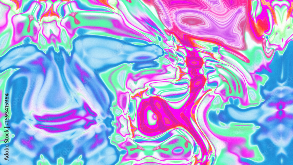 Fototapeta premium Fluid Marble Texture with Organic Flow, Abstract Liquid Pattern with Wavy Structure, Melted Surface Design with Soft Transitions, Psychedelic Swirl Texture with Marble Effect