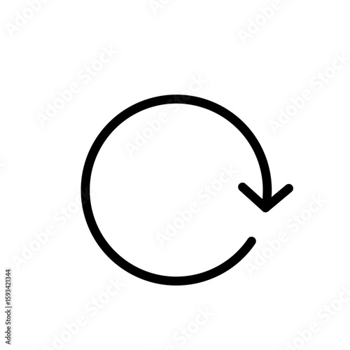 シンプルな回転矢印のアイコン