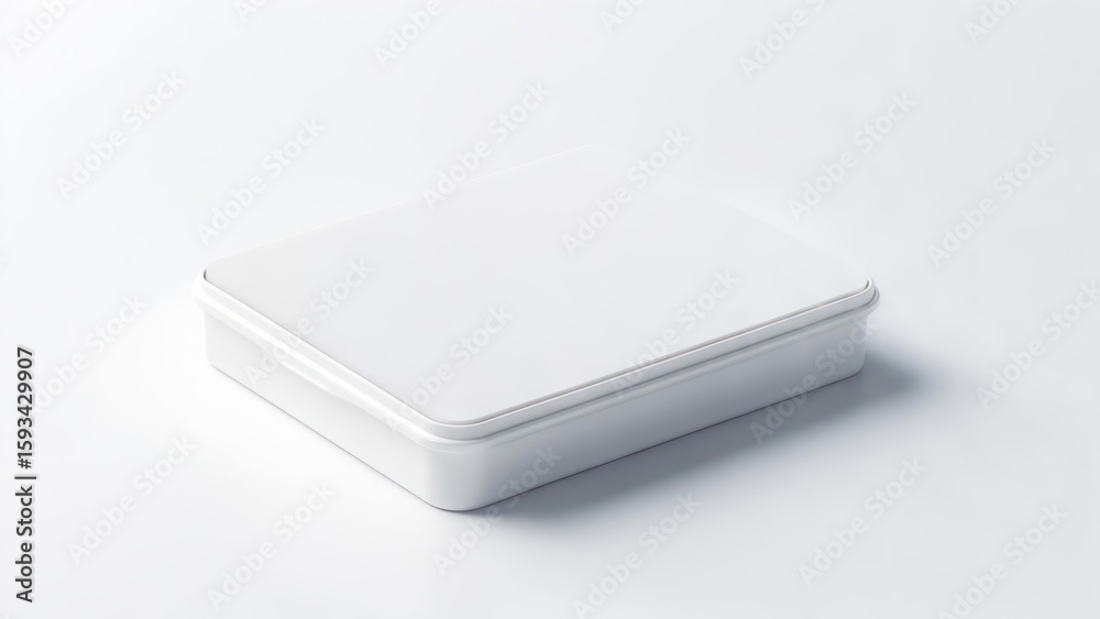 Fototapeta premium Blank white tin box