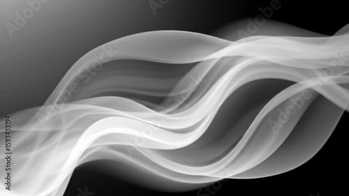 Abstract Gray and White Smoke Wave Motion Graphics Video