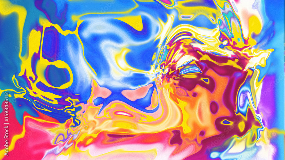 Fototapeta premium Fluid Marble Texture with Organic Flow, Abstract Liquid Pattern with Wavy Structure, Melted Surface Design with Soft Transitions, Psychedelic Swirl Texture with Marble Effect