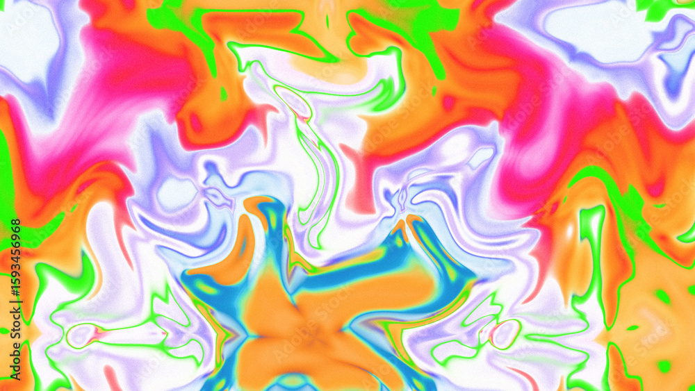 Obraz premium Fluid Marble Texture with Organic Flow, Abstract Liquid Pattern with Wavy Structure, Melted Surface Design with Soft Transitions, Psychedelic Swirl Texture with Marble Effect