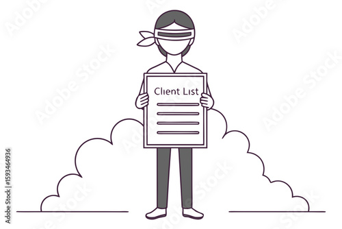 Silhouette and Line Art Illustrations of Justice,
 Scandal, and Political Corruption Concepts