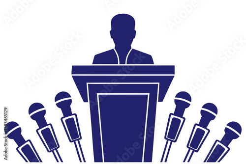 Silhouette and Line Art Illustrations of Justice,
 Scandal, and Political Corruption Concepts