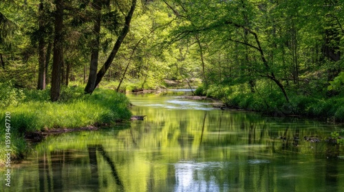 Serene forest stream