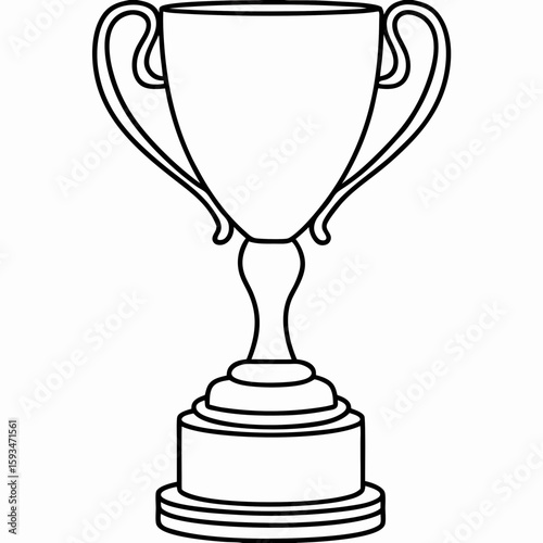 Victory icon with handles in line style