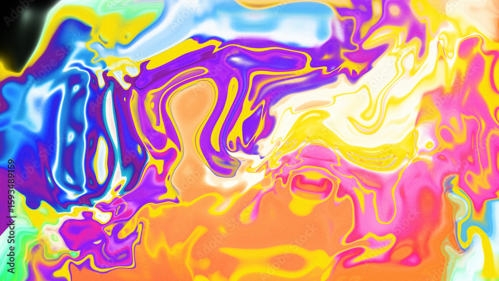 Obraz premium Fluid Marble Texture with Organic Flow, Abstract Liquid Pattern with Wavy Structure, Melted Surface Design with Soft Transitions, Psychedelic Swirl Texture with Marble Effect