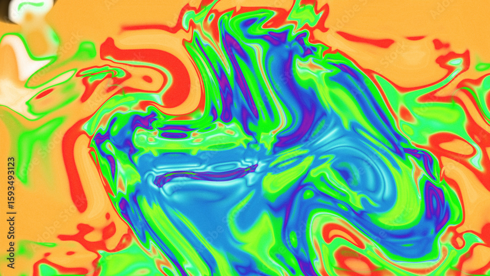 Obraz premium Fluid Marble Texture with Organic Flow, Abstract Liquid Pattern with Wavy Structure, Melted Surface Design with Soft Transitions, Psychedelic Swirl Texture with Marble Effect