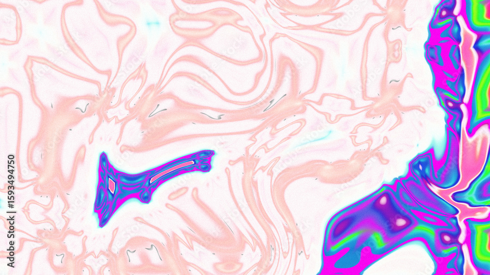 Fototapeta premium Fluid Marble Texture with Organic Flow, Abstract Liquid Pattern with Wavy Structure, Melted Surface Design with Soft Transitions, Psychedelic Swirl Texture with Marble Effect