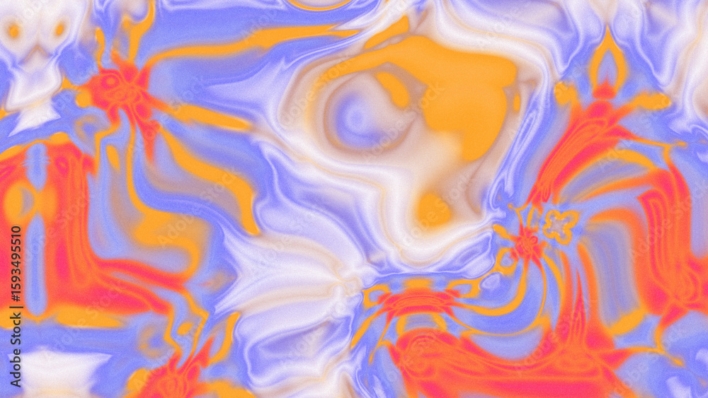 Obraz premium Fluid Marble Texture with Organic Flow, Abstract Liquid Pattern with Wavy Structure, Melted Surface Design with Soft Transitions, Psychedelic Swirl Texture with Marble Effect