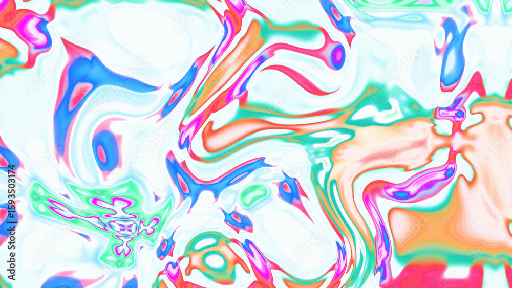 Obraz premium Fluid Marble Texture with Organic Flow, Abstract Liquid Pattern with Wavy Structure, Melted Surface Design with Soft Transitions, Psychedelic Swirl Texture with Marble Effect