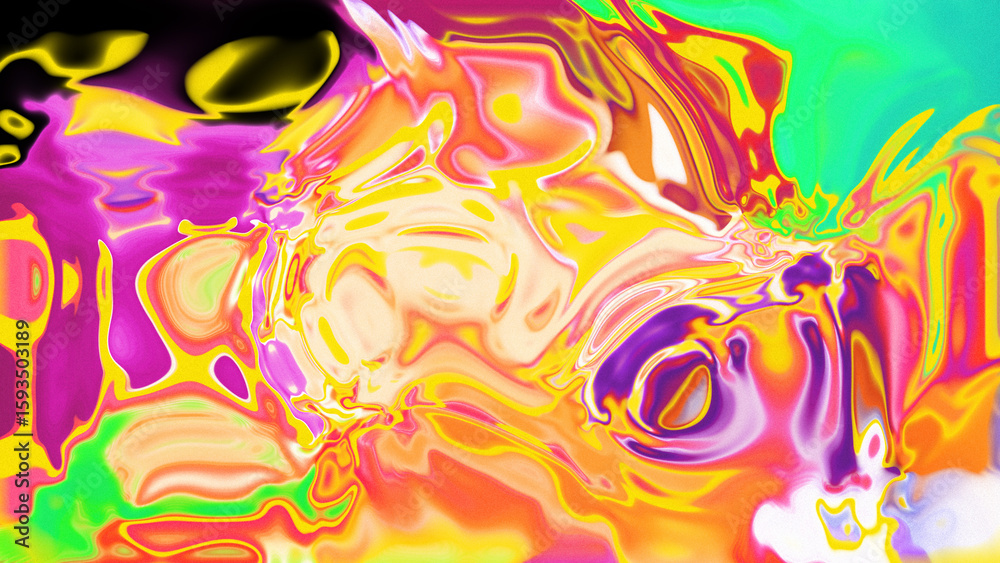 Fototapeta Fluid Marble Texture with Organic Flow, Abstract Liquid Pattern with Wavy Structure, Melted Surface Design with Soft Transitions, Psychedelic Swirl Texture with Marble Effect