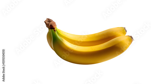 Fresh Ripe Yellow Bananas Isolated on a Clean White Background
